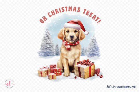 Oh Christmas Treat, Funny Dog Saying PNG Sublimation Sublimation CraftLabSVG 