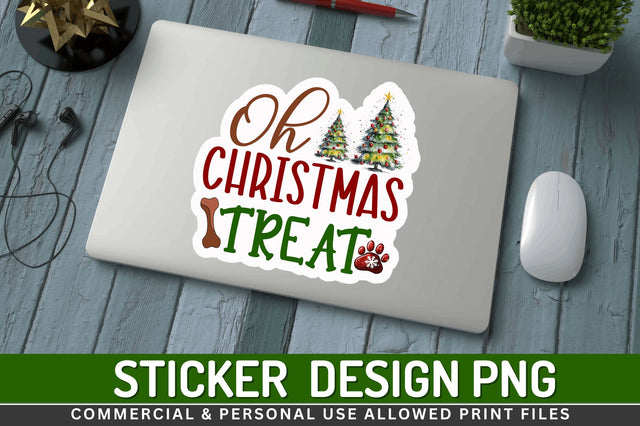 Oh christmas treat Stickers Design Sublimation Regulrcrative 