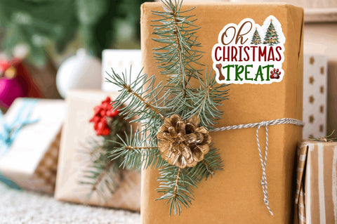 Oh christmas treat Stickers Design Sublimation Regulrcrative 