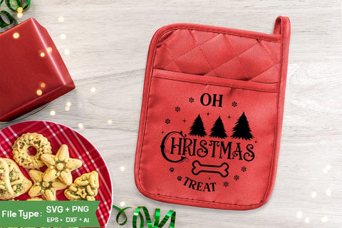 Oh Christmas Treat SVG Design, Dog Christmas Round SVG, Dog Christmas SVG, SVG Cut File, SVGs, Food & Drink, Print & Cut, Quotes and Sayings SVG DesignPlante 503 