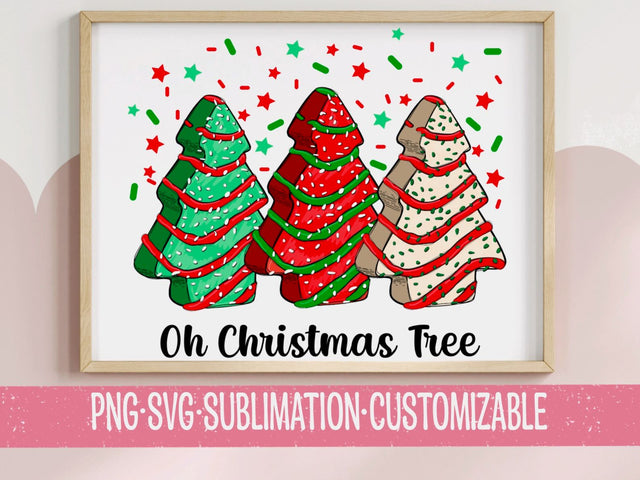 Oh Christmas Tree SVG PNG - Festive Holiday Cookie Art for DIY Crafts & Decor SVG YaySportsandSuch 