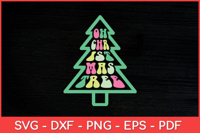 Oh Christmas Tree Vintage Retro Matching Christmas Holiday Svg Design SVG artprintfile 