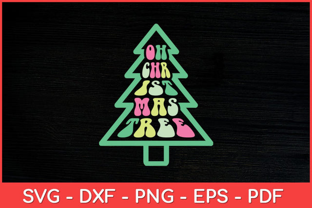 Oh Christmas Tree Vintage Retro Matching Christmas Holiday Svg Design SVG artprintfile 