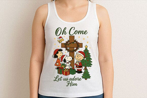 Oh Come Let Us Adore Him Christmas PNG SVG BillahCrafts 