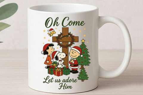 Oh Come Let Us Adore Him Christmas PNG SVG BillahCrafts 