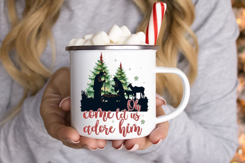 Oh come let us adore him png design Sublimation Regulrcrative 