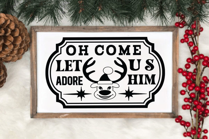 Oh come let us adore him SVG Angelina750 
