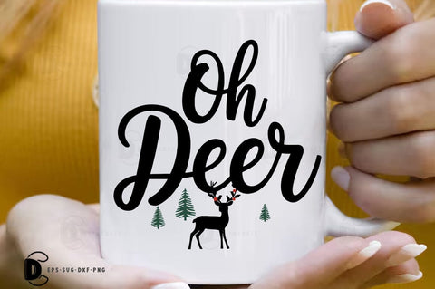 Oh Deer, Christmas Quote SVG T-shirt SVG FiveStarCrafting 