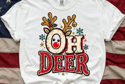 Oh Deer Christmas Reindeer PNG SVG DesignDestine 