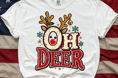 Oh Deer Christmas Reindeer PNG SVG DesignDestine 
