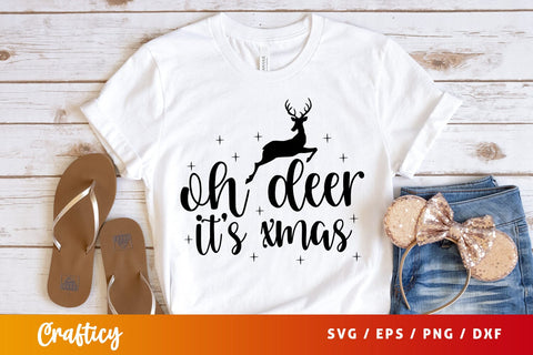Oh deer its xmas T shirt SVG Design SVG Designangry 