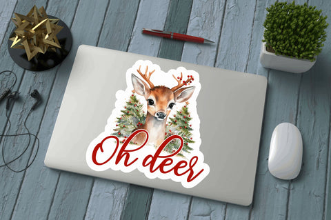 Oh deer Stickers Design Sublimation Regulrcrative 