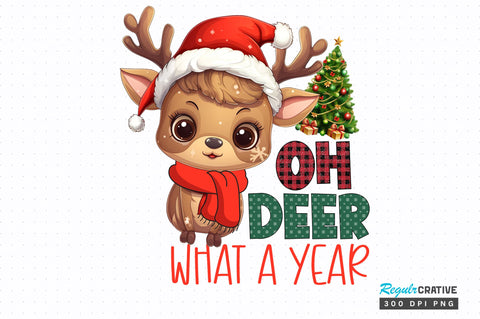 Oh deer what a year png design Sublimation Regulrcrative 