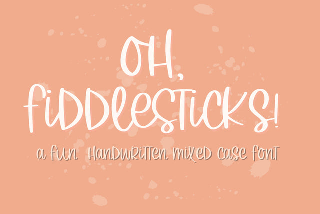 Oh, Fiddlesticks!, Cute Handwritten Font for Cricut, Cursive Script Handwriting Font Designing Digitals 