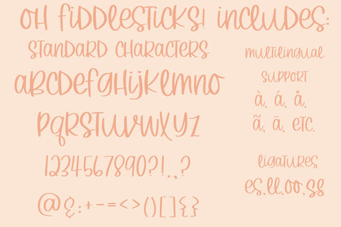 Oh, Fiddlesticks!, Cute Handwritten Font for Cricut, Cursive Script Handwriting Font Designing Digitals 