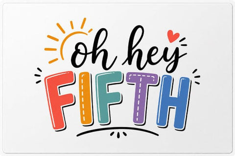 Oh Hey Fifth Grade PNG | Back to School Digital Download SVG BillahCrafts 
