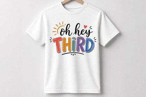 Oh Hey Third Grade PNG | Back to School Digital Download SVG BillahCrafts 
