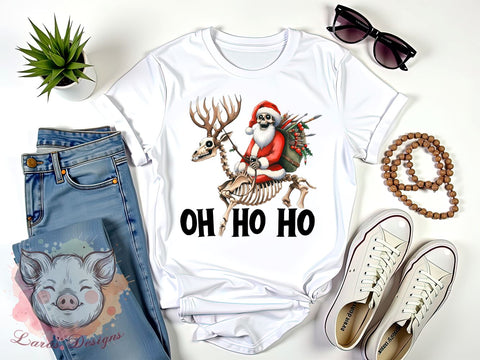 Oh Ho Ho, Skeleton Christmas, PNG Sublimation, Holiday Design, Christmas Humor, Digital Download, Funny Skeleton, Christmas Clipart Sublimation Lara' s Designs 