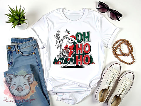 Oh Ho Ho, Skeleton Christmas, PNG Sublimation, Holiday Design, Christmas Humor, Digital Download, Funny Skeleton, Christmas Clipart Sublimation Lara' s Designs 