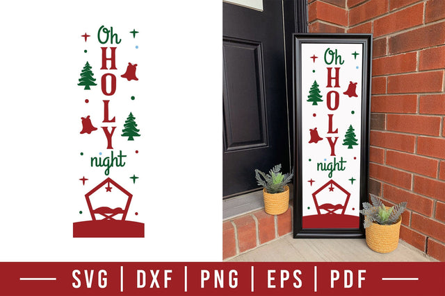 Oh Holy Night - Christmas Porch Sign SVG SVG CraftLabSVG 