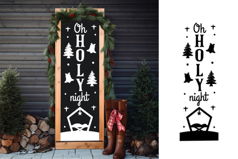 Oh Holy Night - Christmas Porch Sign SVG SVG CraftLabSVG 