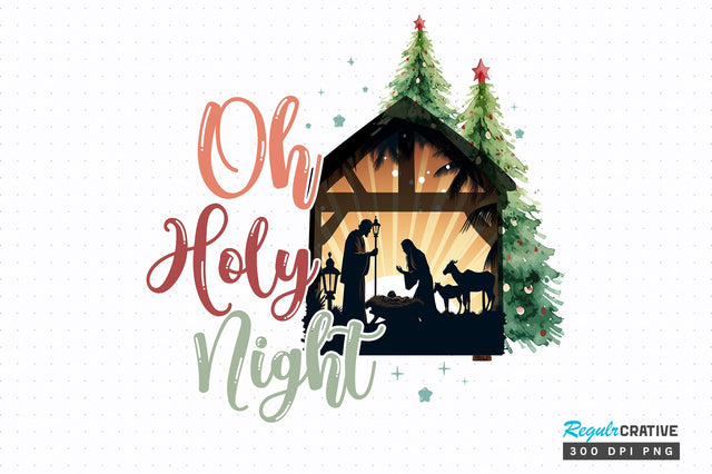 Oh holy night png design Sublimation Regulrcrative 