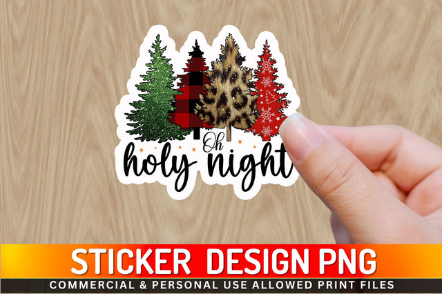 Oh holy night Sticker Design Sublimation Regulrcrative 