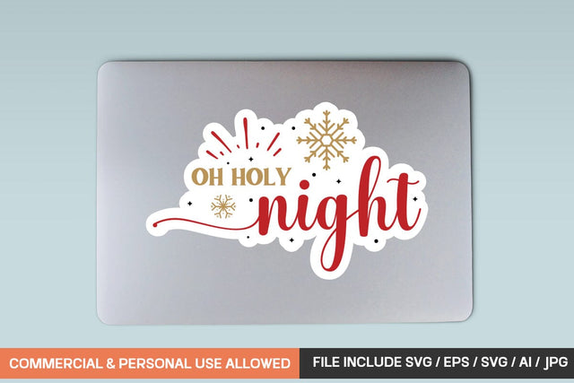 Oh Holy Night Sticker Svg Design SVG designmaster24 