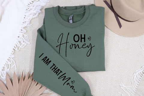 Oh Honey Sleeve SVG Design, Mother's Day Sleeve SVG SVG Regulrcrative 