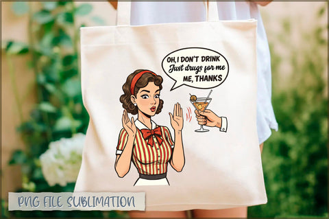 Oh, i don't drink. just drugs for me thanks Tote bag Sublimation Shetara Begum 