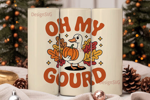 Oh My Gourd Fall 20oz Tumbler Sublimation DesignSVG 