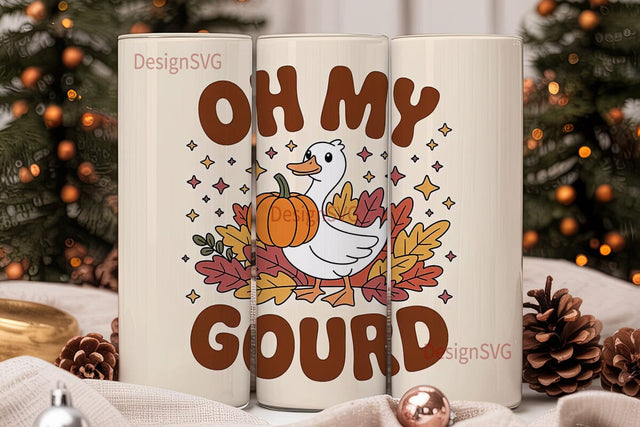 Oh My Gourd Fall 20oz Tumbler Sublimation DesignSVG 