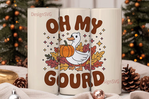 Oh My Gourd Fall 20oz Tumbler Sublimation DesignSVG 