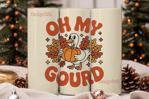 Oh My Gourd Fall 20oz Tumbler Sublimation DesignSVG 
