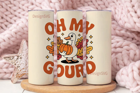Oh My Gourd Fall 20oz Tumbler Sublimation DesignSVG 