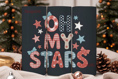Oh My Stars 20oz Tumbler Wrap Sublimation DesignSVG 