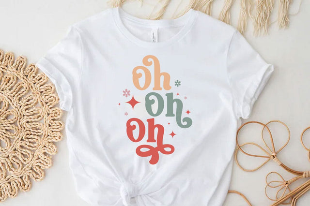Oh oh oh, Christmas Quotes Retro Design, Christmas SVG Design, Christmas Shirt, Christmas Sublimation SVG FiveStarCrafting 
