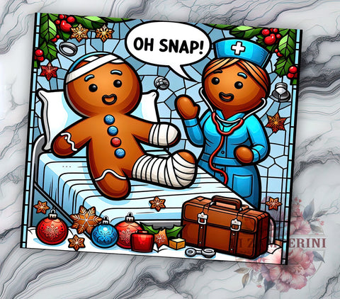 Oh Snap Christmas Tumbler, Christmas Graphics, 20 Oz Tumbler, Sublimation Design, Holiday Drinkware, Funny Christmas Design, PNG Download Sublimation Li Zamperini 