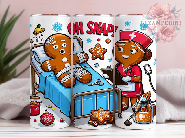 Oh Snap Christmas Tumbler, Christmas Graphics, 20 Oz Tumbler, Sublimation Design, Holiday Drinkware, Funny Christmas Design, PNG Download Sublimation Li Zamperini 