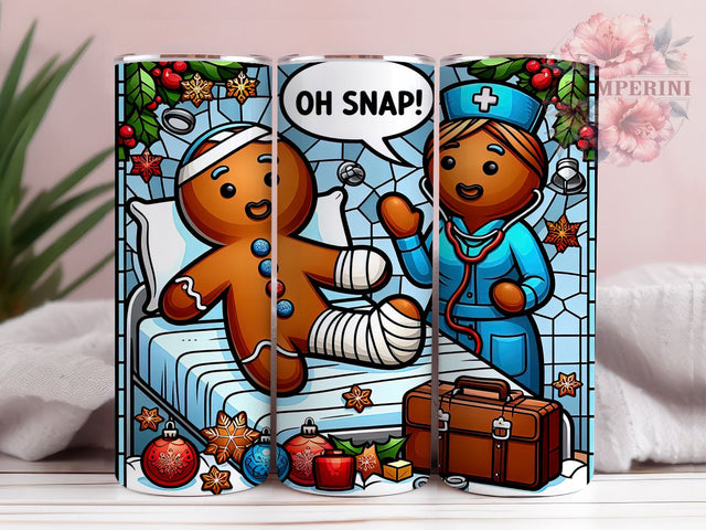 Oh Snap Christmas Tumbler, Christmas Graphics, 20 Oz Tumbler, Sublimation Design, Holiday Drinkware, Funny Christmas Design, PNG Download Sublimation Li Zamperini 