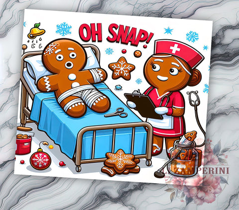 Oh Snap Christmas Tumbler, Christmas Graphics, 20 Oz Tumbler, Sublimation Design, Holiday Drinkware, Funny Christmas Design, PNG Download Sublimation Li Zamperini 