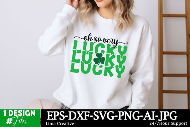 Oh So Very Lucky SVG Cut File, Happy St.Patrick's Day, St.Patrick's Day Sublimation, St.Patrick's Day T-shirt Design, St.Patrick's Day Graphic Illustration SVG Insomnia Std 