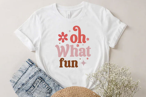 OH waht fun, Christmas Quotes Retro Design, Christmas SVG Design, Christmas Shirt, Christmas Sublimation SVG FiveStarCrafting 