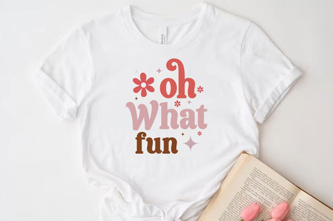 OH waht fun, Christmas Quotes Retro Design, Christmas SVG Design, Christmas Shirt, Christmas Sublimation SVG FiveStarCrafting 