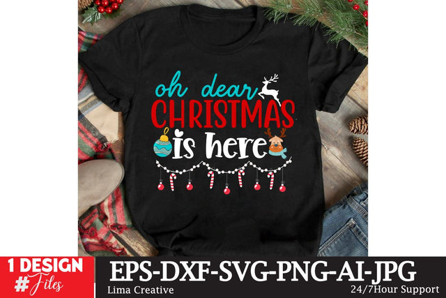 Ohh Dear Christmas Is Here SVG Cut File,Christmas SVG Design,Christmas PNG,Christmas SUblimation,Christmas T-shirt DEsign,Christmas SVG Bundle SVG Insomnia Std 
