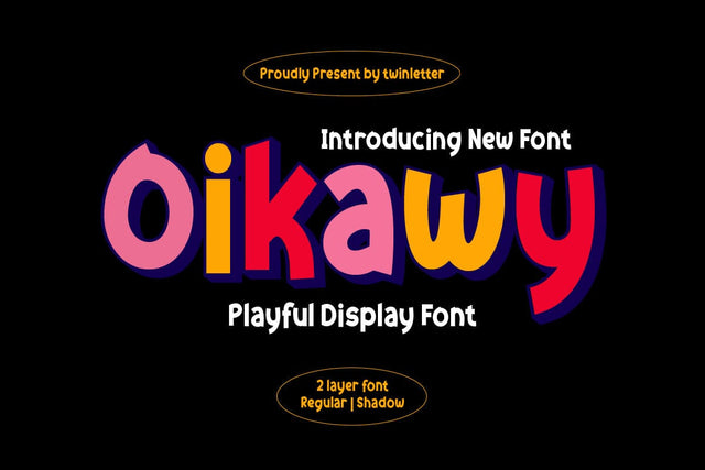 Oikawy - Playful Display Font Font twinletter 