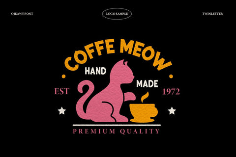 Oikawy - Playful Display Font Font twinletter 