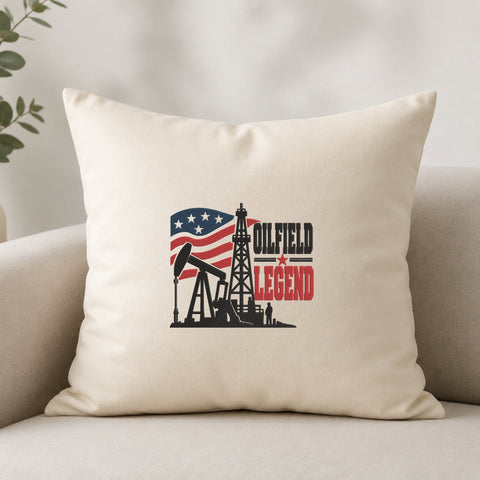 Oilfield Legend American Flag Embroidery Design – Patriotic Oil Rig Pumpjack Oil and Gas Worker Machine Embroidery File Embroidery/Applique DESIGNS PatternFeed8 
