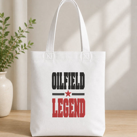 Oilfield Legend Embroidery Design – Oilfield Worker Bold Typography Oil Rig Industry Machine Embroidery File Embroidery/Applique DESIGNS PatternFeed8 