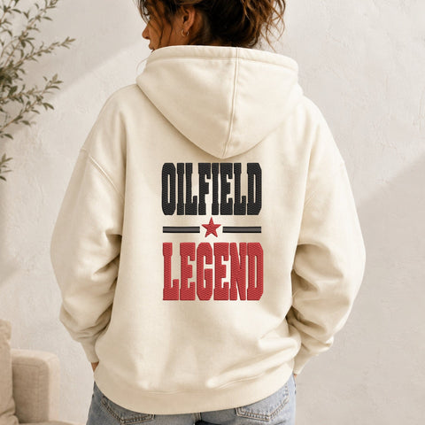 Oilfield Legend Embroidery Design – Oilfield Worker Bold Typography Oil Rig Industry Machine Embroidery File Embroidery/Applique DESIGNS PatternFeed8 